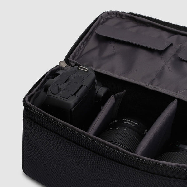 Camera bag in recycled fabric