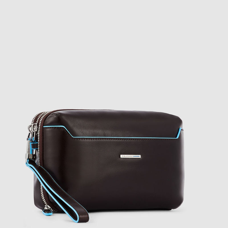 Wrist clutch bag with two dividers