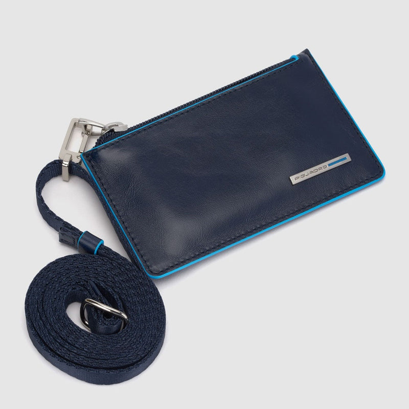 Slim clutch bag with removable shoulder strap