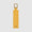 Leather address tag with aluminum snap hook