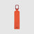 Leather address tag with aluminum snap hook