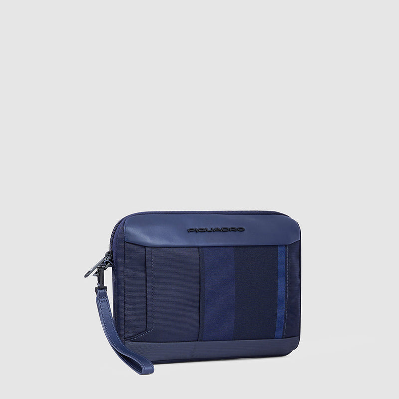 Men's clutch for iPad®mini in recycled fabric
