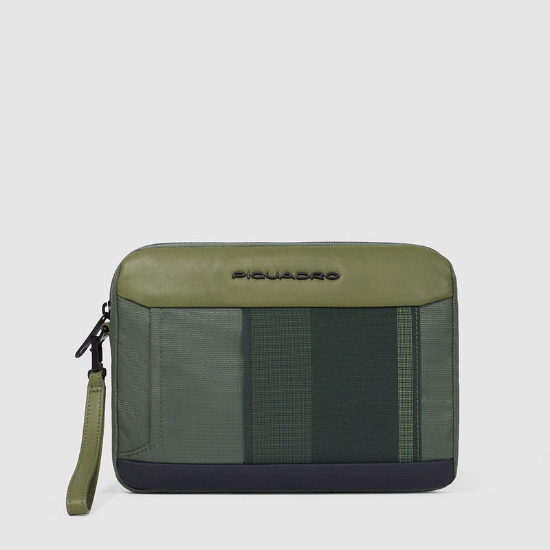 Men's clutch for iPad®mini in recycled fabric