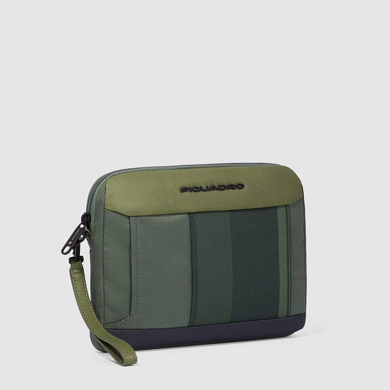 Men's clutch for iPad®mini in recycled fabric
