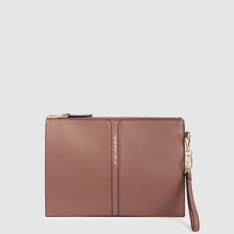 Zip-around clutch with iPad® compartment