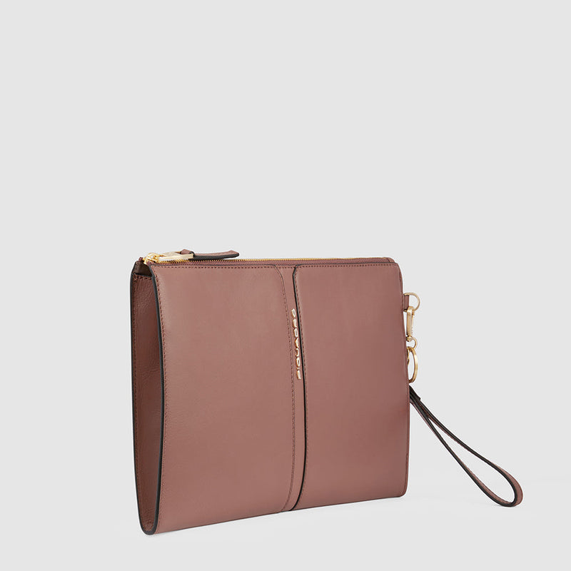 Zip-around clutch with iPad® compartment