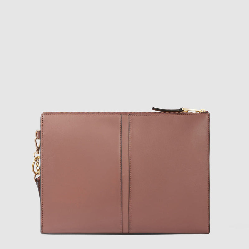 Zip-around clutch with iPad® compartment
