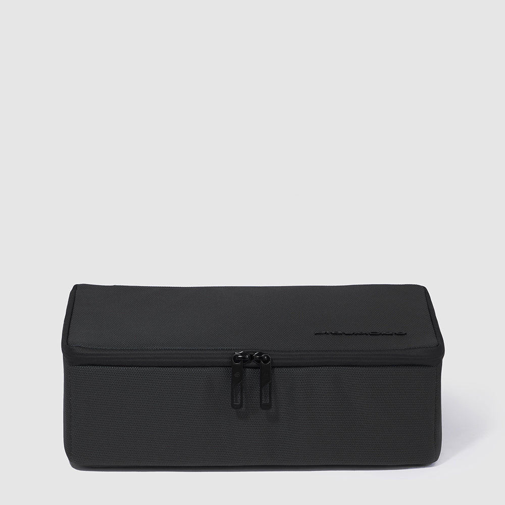 Camera case in recycled fabric and leather