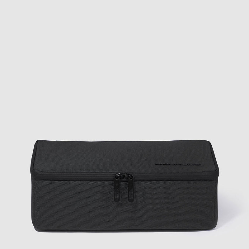 Camera case in recycled fabric and leather