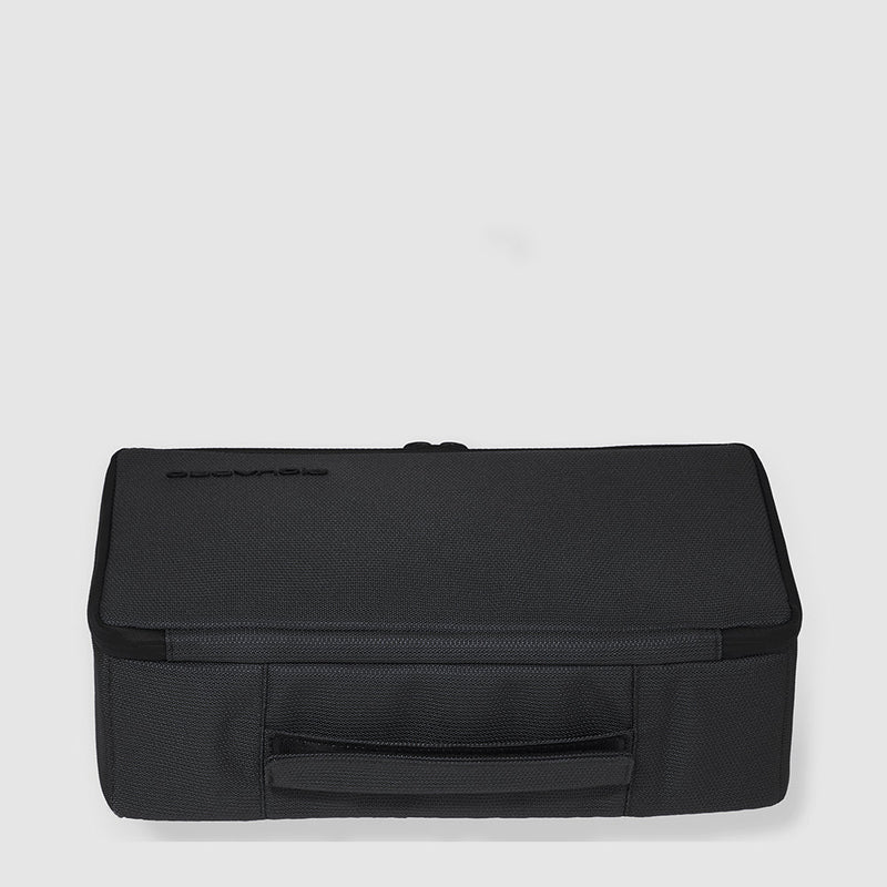 Camera case in recycled fabric and leather