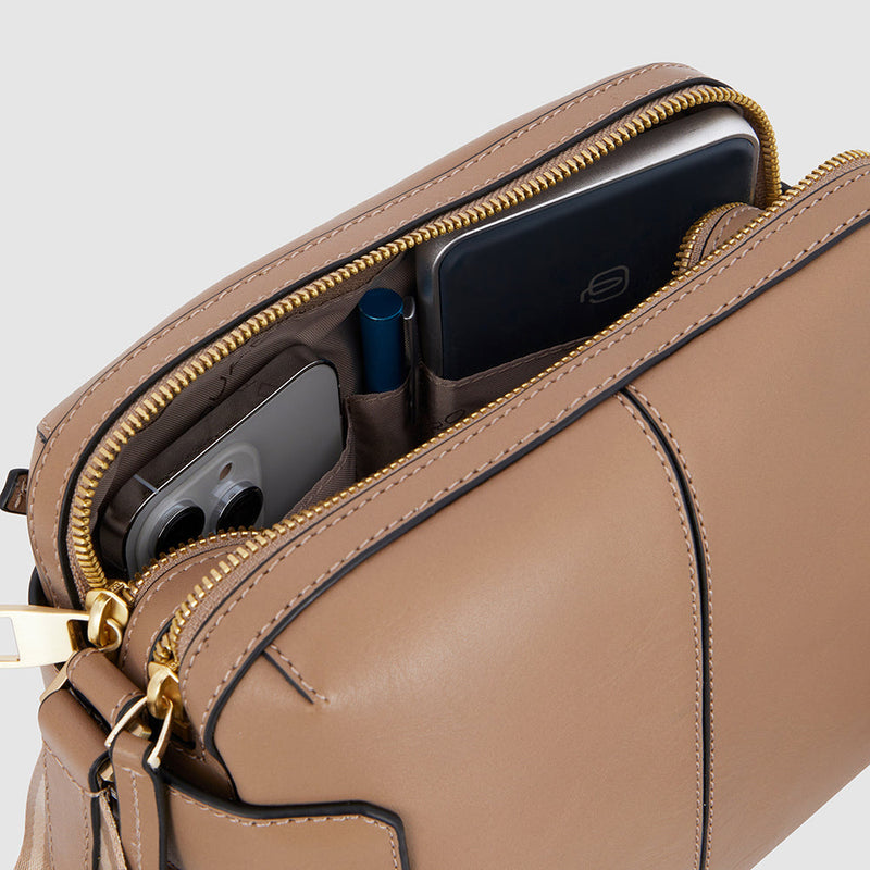 Women's crossbody bag with iPad®mini compartment