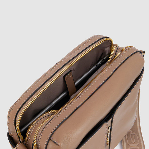 Women's crossbody bag with iPad®mini compartment