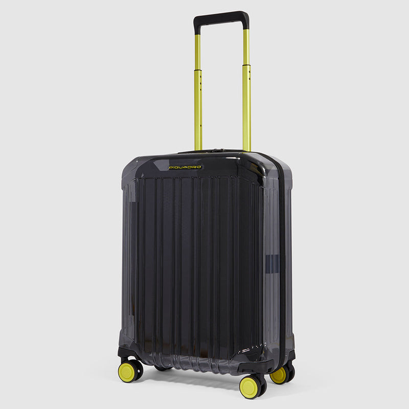 Trasparent cabin size hardside spinner