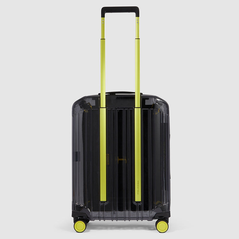 Trasparent cabin size hardside spinner