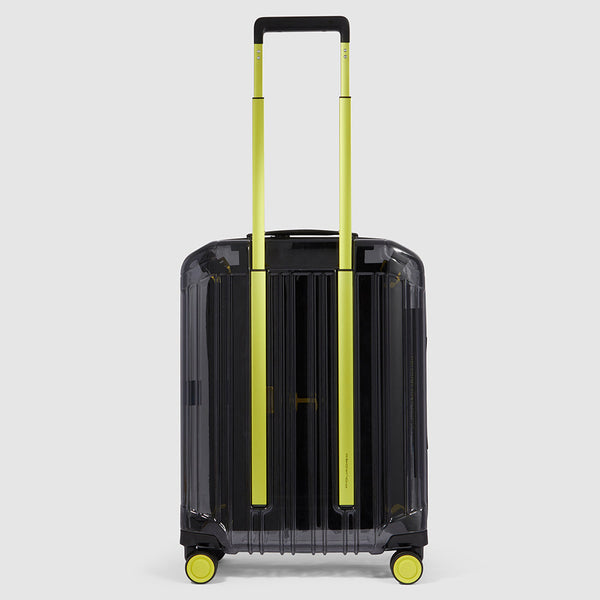 Trasparent cabin size hardside spinner