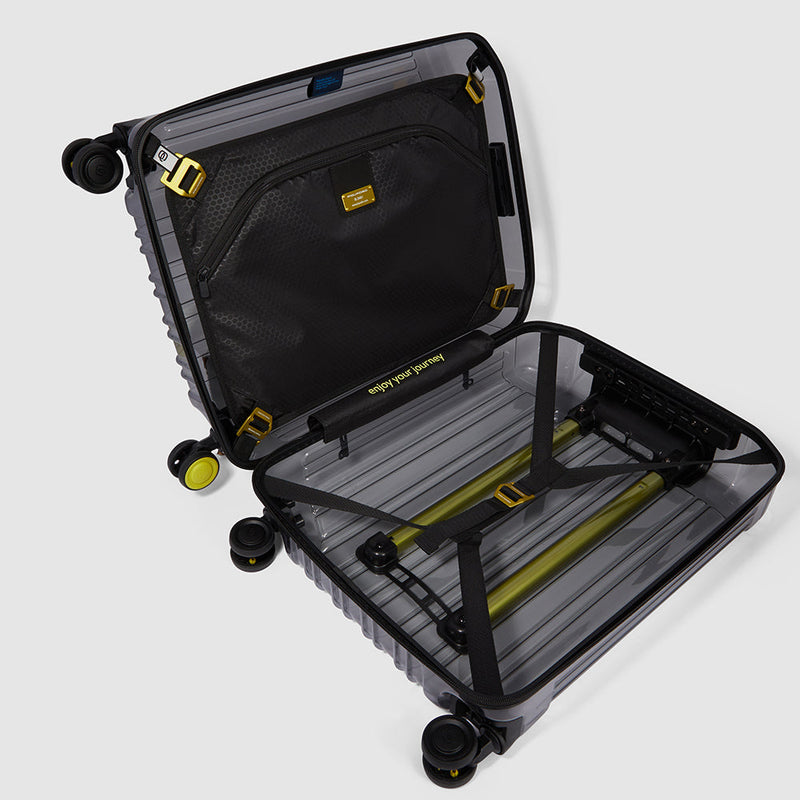Trasparent cabin size hardside spinner