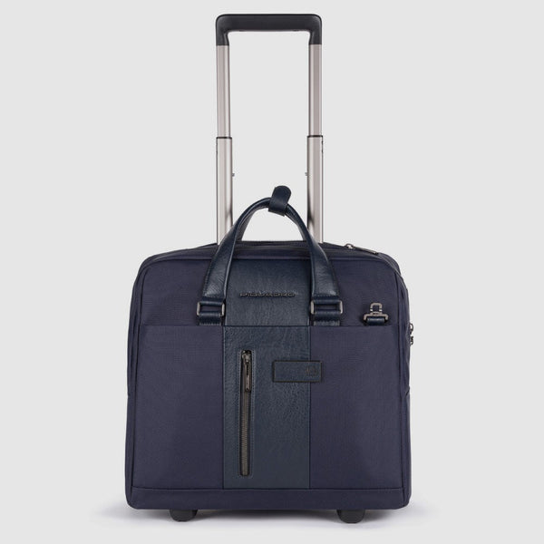 Wheeled laptop briefcase 15,6" in recycled fabric