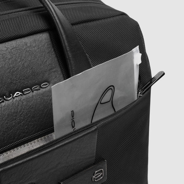 Wheeled laptop briefcase 15,6" in recycled fabric