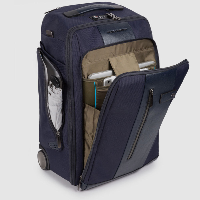 Cabin size laptop trolley backpack 15,6"