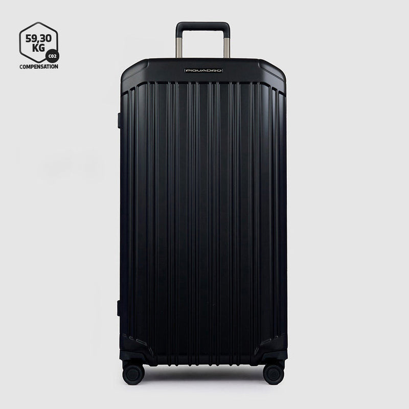 Hardside spinner in trunk shape with TSA lock