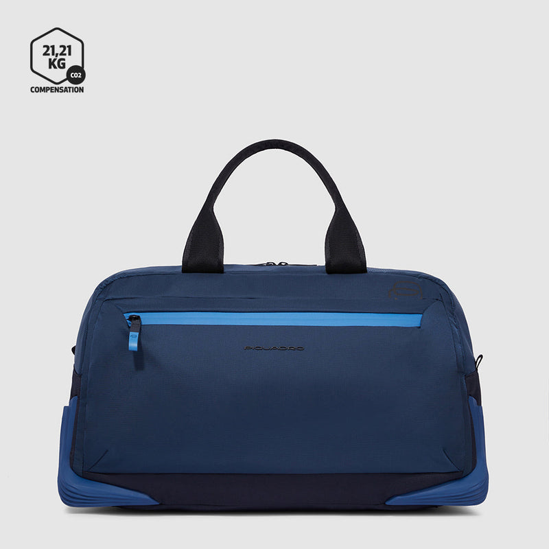 Modular duffel bag in recycled fabric