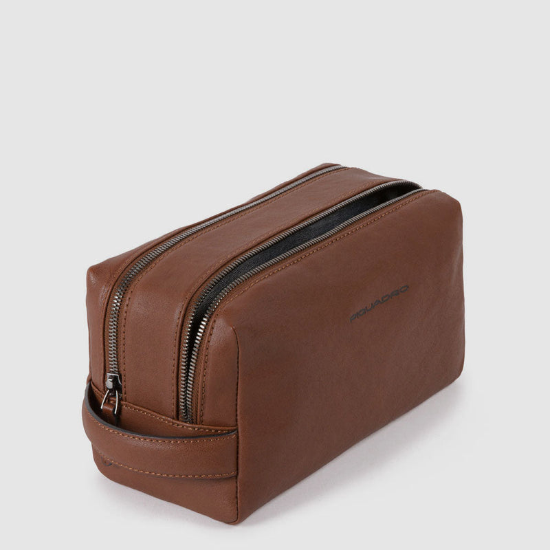Toiletry bag with two dividers