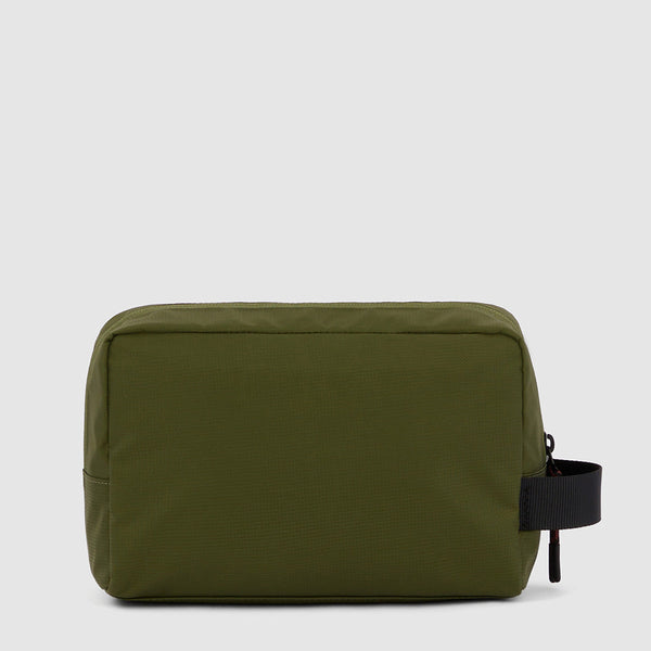 Toiletry bag in recycled fabric