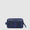 Toiletry bag in recycled fabric and leather