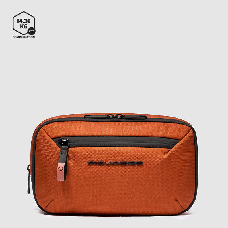 Toiletry bag in recycled fabric