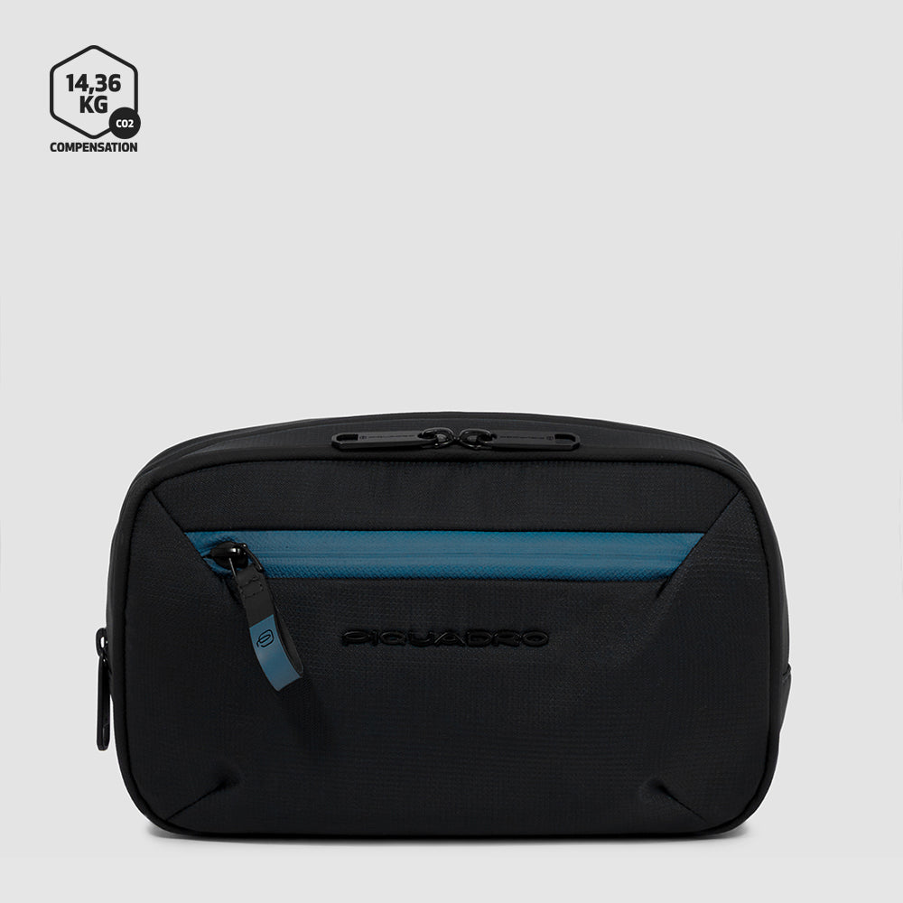 Toiletry bag in recycled fabric