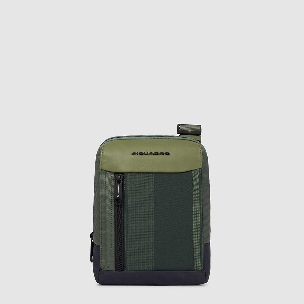 iPad®mini pocket crossbody bag in recycled fabric