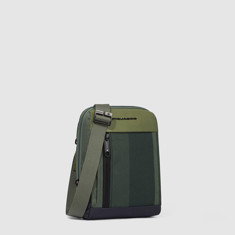 iPad®mini pocket crossbody bag in recycled fabric