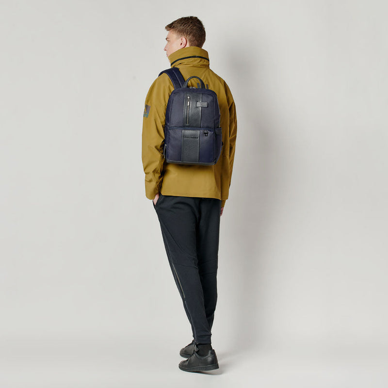 Laptop 14" and iPad® backpack in recycled fabric