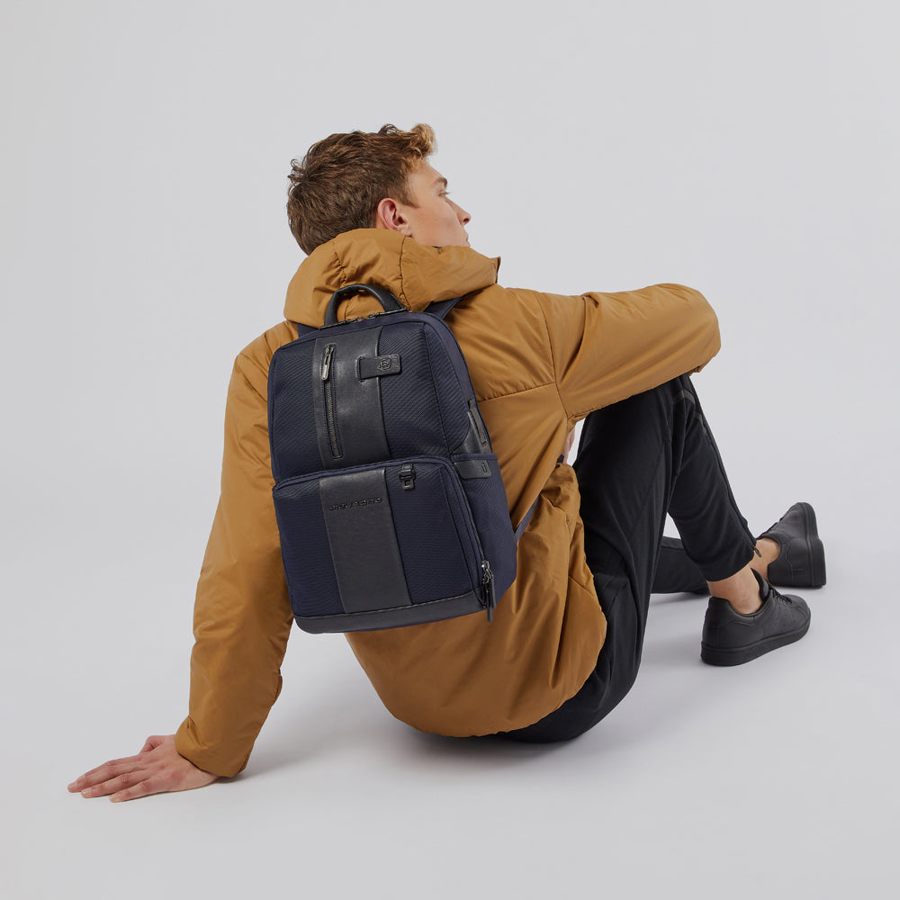 Laptop 14" and iPad® backpack in recycled fabric