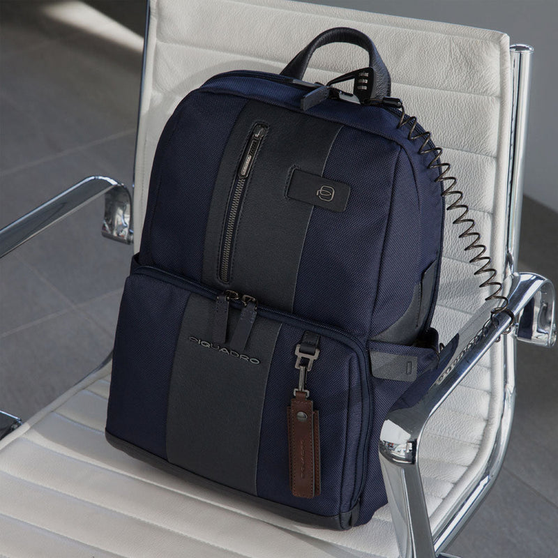 Laptop 14" and iPad® backpack in recycled fabric