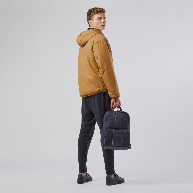 Laptop and iPad® backpack in recycled fabric with