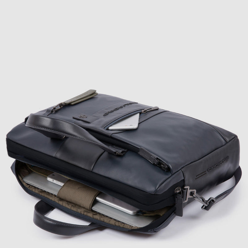 Computer portfolio briefcase with iPad® compartmen