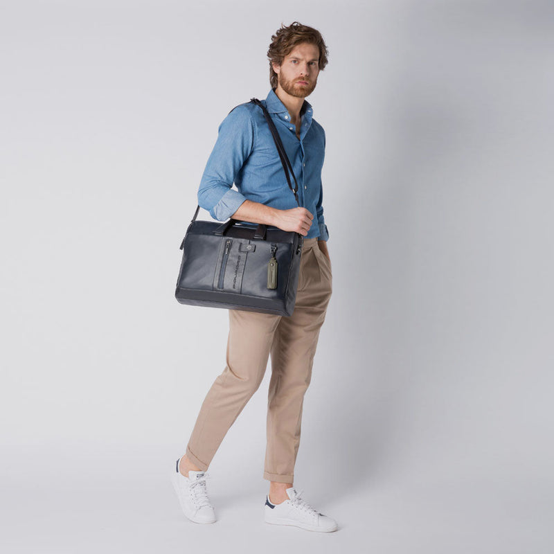 Computer portfolio briefcase with iPad® compartmen
