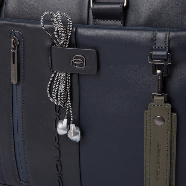 Computer portfolio briefcase with iPad® compartmen