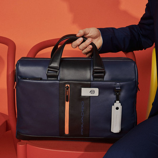 Computer portfolio briefcase with iPad® compartmen