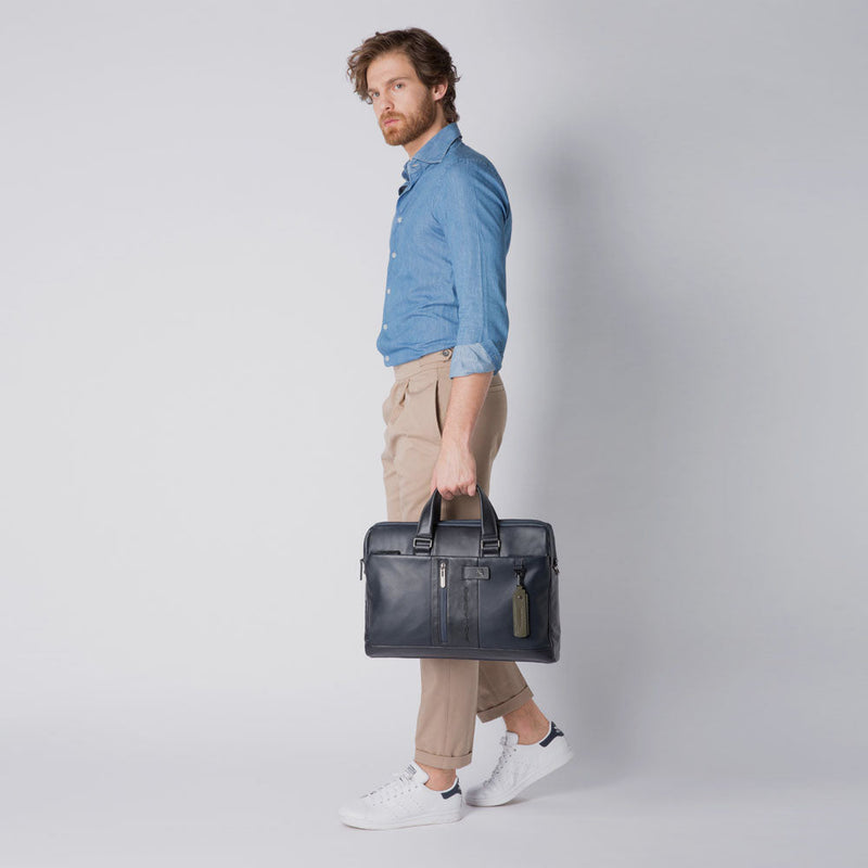 Computer portfolio briefcase with iPad® compartmen