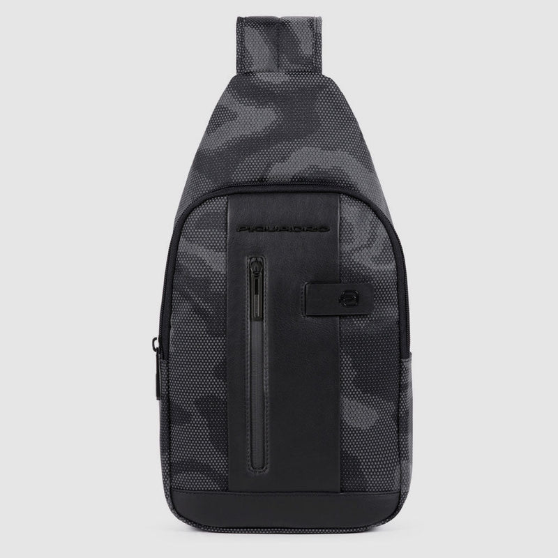 Mono sling bag for iPad®mini in recycled fabric