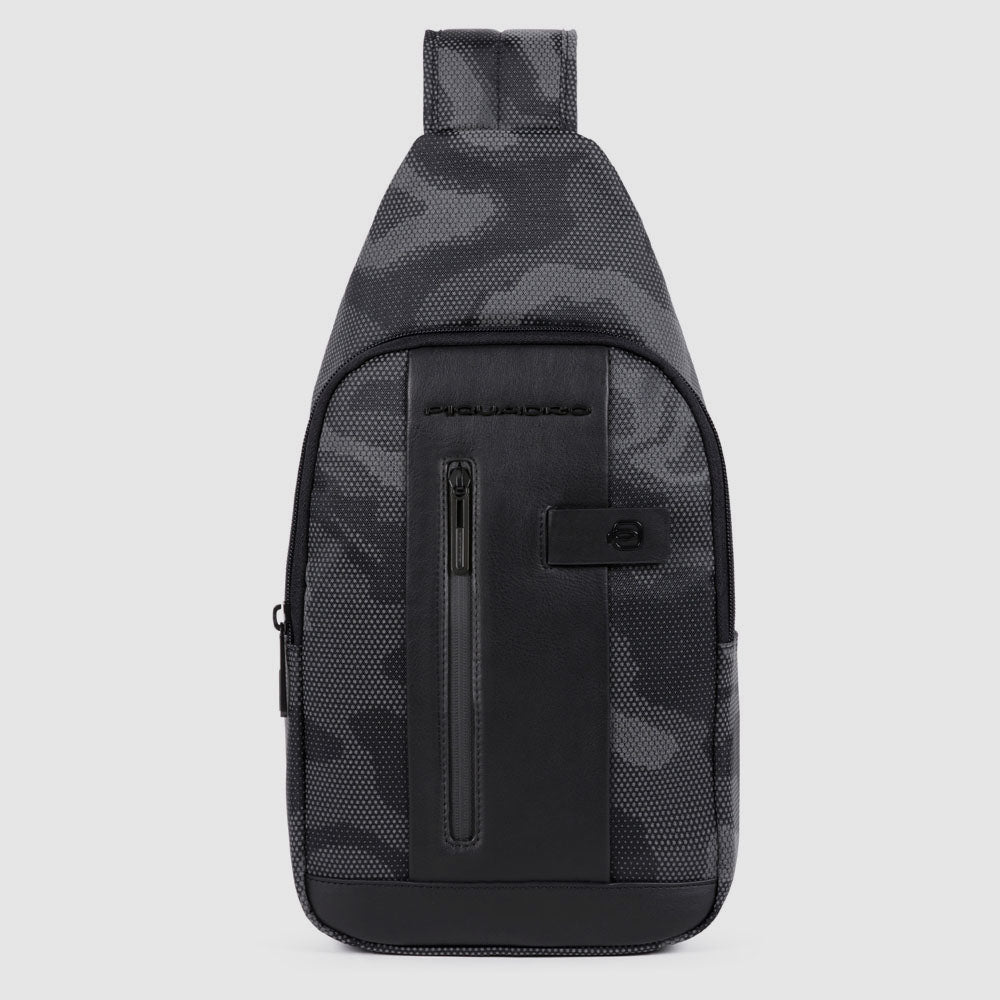 Mono sling bag for iPad®mini in recycled fabric