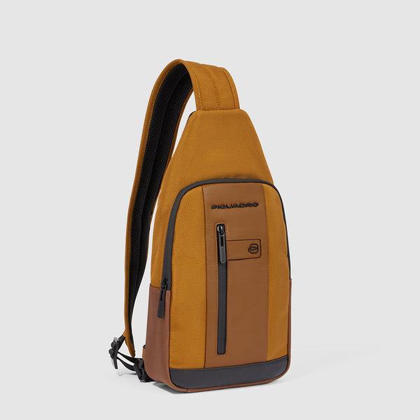 Mono sling bag for iPad®mini in recycled fabric