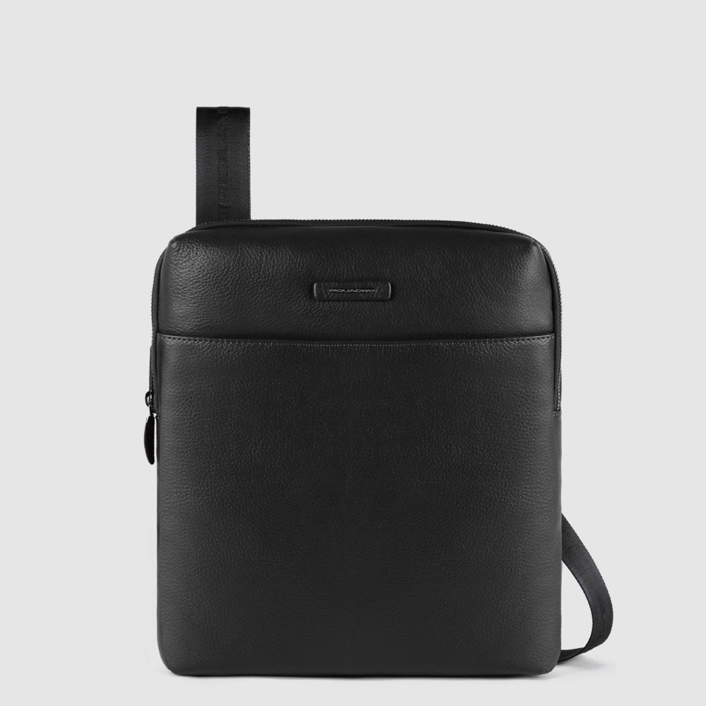 Expandable iPad® crossbody bag with front pocket