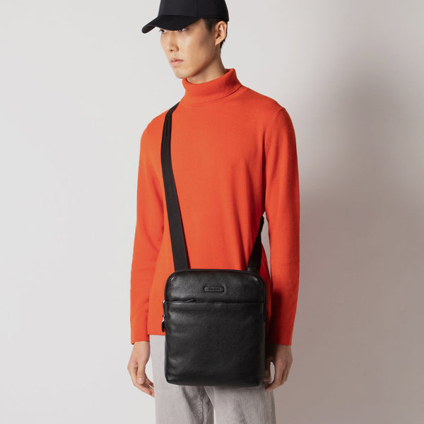 Expandable iPad® crossbody bag with front pocket