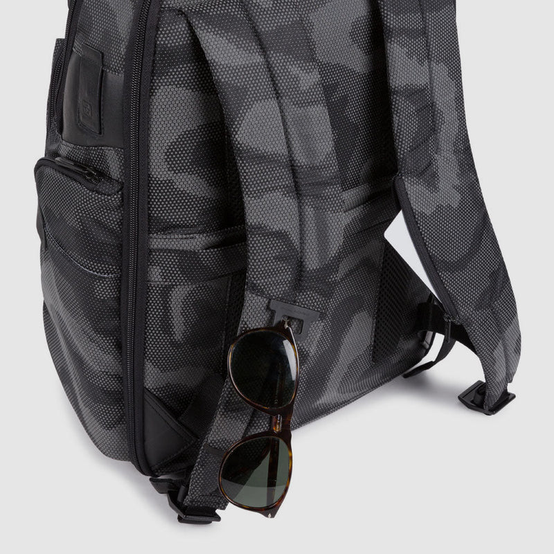 Laptop and iPad® backpack in recycled fabric with