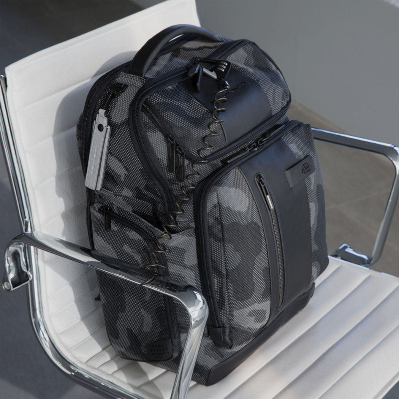 Laptop and iPad® backpack in recycled fabric with