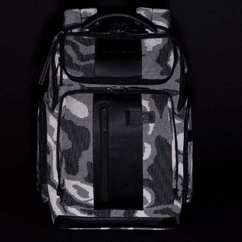 Laptop and iPad® backpack in recycled fabric with