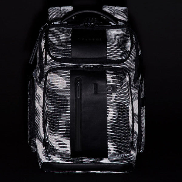 Laptop and iPad® backpack in recycled fabric with